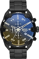 Diesel Spiked DZ4609 Çelik Kordon Siyah-Mavi Erkek Kol Saati