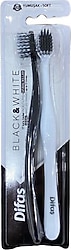 Difaş Black and White 2'li Diş Fırçası