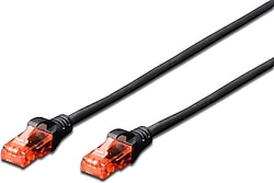 Digitus DK-1617-100 UTP 10 m Siyah CAT6 Patch Kablo