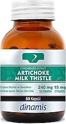 Dinamis Standardized Extract Artichoke Milk Thistle 60 Kapsül