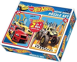 Diytoy Hot Wheels 2 in 1 Puzzle Seti