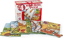 Diytoy Mevsimler Süper Renkli 4'lü Puzzle
