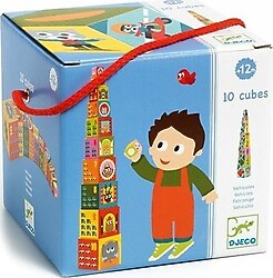 Djeco 10 Vehicles Blocks