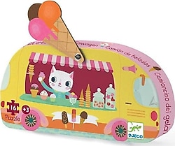Djeco Dekoratif Puzzle 16 Parça Ice Cream Truck
