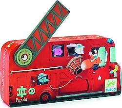 Djeco Dekoratif Puzzle 16 Parça The Fire Truck