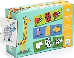 Djeco Naked Animals Üçlü Puzzle