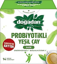 Doğadan Probiyotikli Sade Yeşil Çay 14'lü