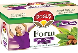 Doğuş Form Yeşil Çaylı Tarçınlı Bitki Çayı 20'li