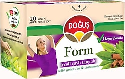 Doğuş Form Yeşil Çaylı Tarçınlı Bitki Çayı 20'li 12 Adet