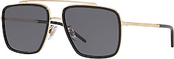Dolce&Gabbana DG2220 02/81 Gold-Grey Polarize Erkek Güneş Gözlüğü