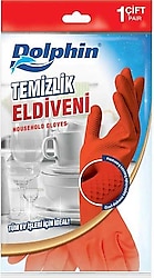 Dolphin Lateks Küçük Boy (S) Kırmızı Temizlik ve Bulaşık Eldiveni