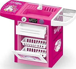 Dolu Unicorn Sesli Pembe Lavabolu Bulaşık Makinesi 2541
