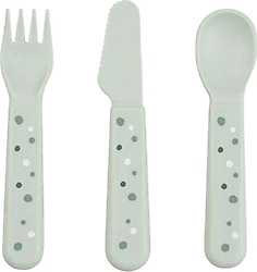 Done By Deer Happy Dots Yeşil Çatal Kaşık Bıçak Seti