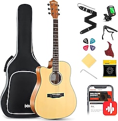 Donner DAG-1CL Natural Solak Akustik Gitar Seti
