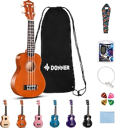 Donner DUS-10M Soprano Maun Ukulele Seti