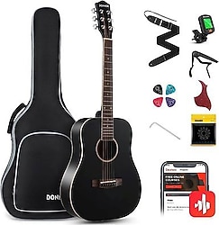 Donner EC983 Siyah Akustik Gitar Seti