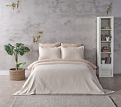 Doqu Home Arya Krem Tek Kişilik Yatak Örtüsü Takımı