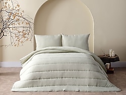 Doqu Home Cloudy Yeşil Çift Kişilik Yorgan Seti