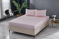 Doqu Home Colourful Pudra 100x200+35 cm Fitted Tek Kişilik Çarşaf