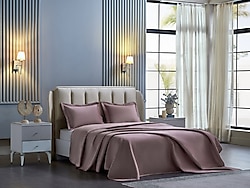 Doqu Home Napoli Pudra Çift Kişilik Yatak Örtüsü Takımı