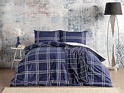 Doqu Home Navy Pamuk Çift Kişilik Nevresim Takımı