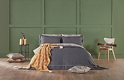 Doqu Home Parma Çift Kişilik Yatak Örtüsü Takımı