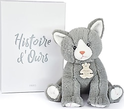 Doudou Gri Yavru Kedi 18 cm Peluş Oyuncak