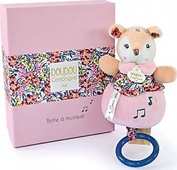 Doudou Müzikli Pembe Yavru Geyik 20 cm Peluş Oyuncak