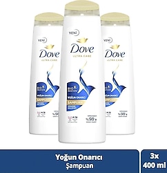 Dove Ultra Care Yoğun Onarıcı 400 ml 3 Adet Şampuan