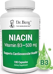 Dr. Berg Niacin Vitamin B3 500 mg 100 Kapsül