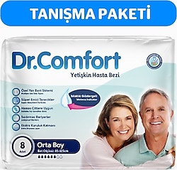 Dr.Comfort Belbantlı Orta Boy M 8'li Hasta Bezi