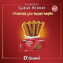 Dr. Gluten Glutensiz Susamlı Çubuk Kraker 120 gr