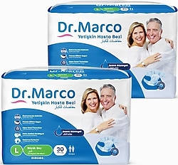 Dr. Marco Belbantlı Büyük Boy L 30'lu 2 Adet Hasta Bezi