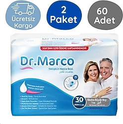 Dr. Marco Belbantlı Ekstra Büyük Boy XL 30'lu 2 Adet Hasta Bezi