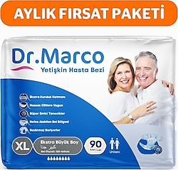 Dr. Marco Belbantlı Ekstra Büyük Boy XL 30'lu 3 Adet Hasta Bezi