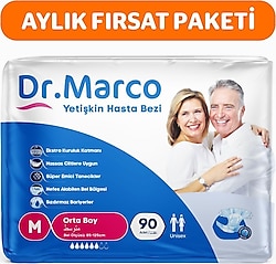 Dr. Marco Belbantlı Orta Boy M 30'lu 3 Adet Hasta Bezi