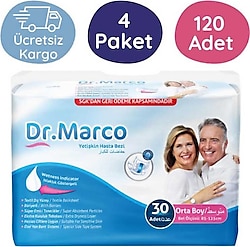 Dr. Marco Belbantlı Orta Boy M 30'lu 4 Adet Hasta Bezi