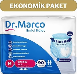 Dr. Marco Emici Külot Orta Boy M 30'lu 3 Adet Hasta Bezi