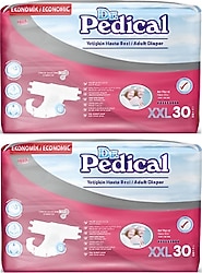 Dr. Pedical Belbantlı Ekstra Ekstra Large Boy XXL 30'lu 2 Adet Hasta Bezi