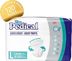 Dr. Pedical Emici Külot Büyük Boy L 30'lu 4 Adet Hasta Bezi