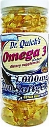 Dr. Quick Omega 3 Fish Oil 1000 mg 200 Softgel