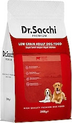 Dr. Sacchi Premium Düşük Tahıllı Sığır Etli 2 kg Yetişkin Köpek Maması