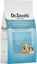 Dr. Sacchi Premium Düşük Tahıllı Sığır Etli ve Kuzu Etli 2 kg Yavru Köpek Maması