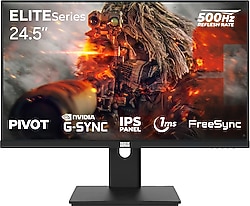 Dragos ELITESeries E245FHD500 24.5" 1 ms Full HD Pivot IPS 500 Hz Oyuncu Monitörü