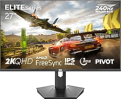 Dragos ELITESeries E270QHD240 27" 1 ms 2K Pivot IPS 240 Hz Oyuncu Monitörü