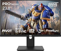Dragos PROSeries P238FHD200 23.8" 1 ms Full HD Pivot IPS 200 Hz Oyuncu Monitörü