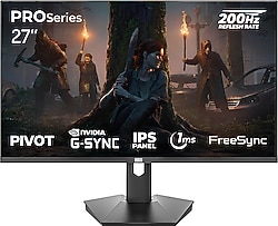 Dragos PROSeries P270FHD200 27" 1 ms Full HD Pivot IPS 200 Hz Oyuncu Monitörü
