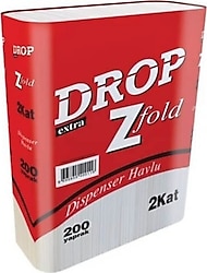 Drop Z Katlı 200 Yaprak 12'li Dispenser Havlu