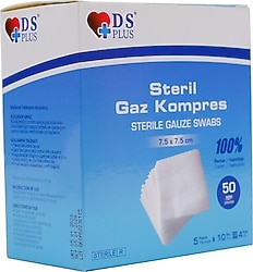 DS Plus Steril 7.5x7.5 cm 50'li Gazlı Kompres