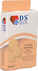 DS Plus Yuvarlak Su Geçirmez 20'li Yara Bandı